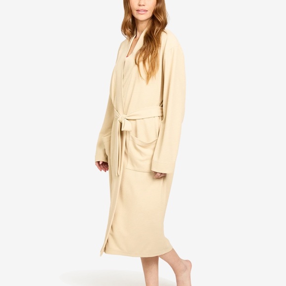 Line & Dot Waffle Knit Robe, Cream, Size L/XL NWT! - Picture 1 of 6